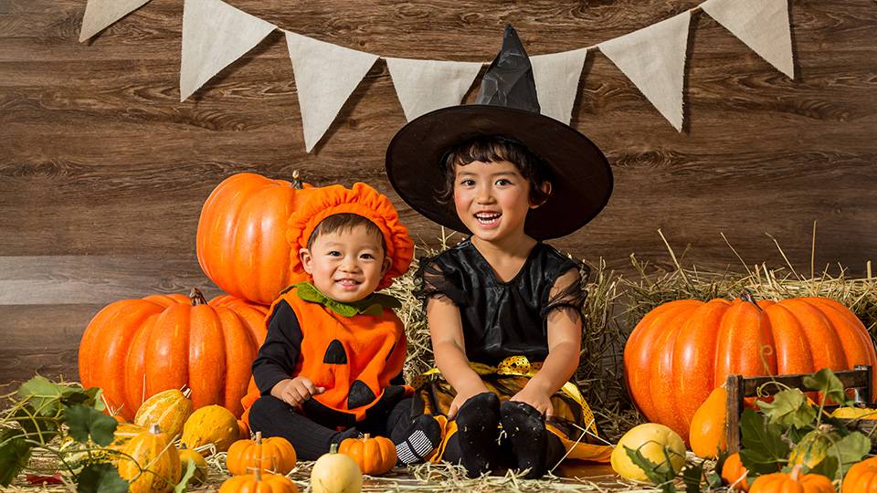 ハロウィンイベントで記念撮影